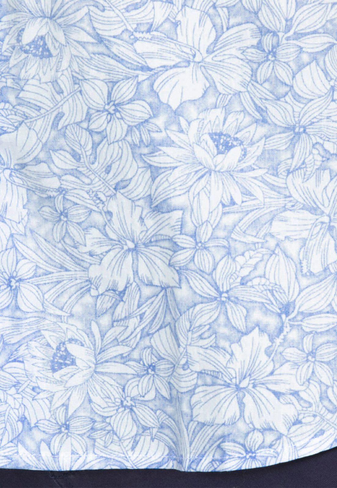 Camisa Sport Floreada Celeste Arrow-3