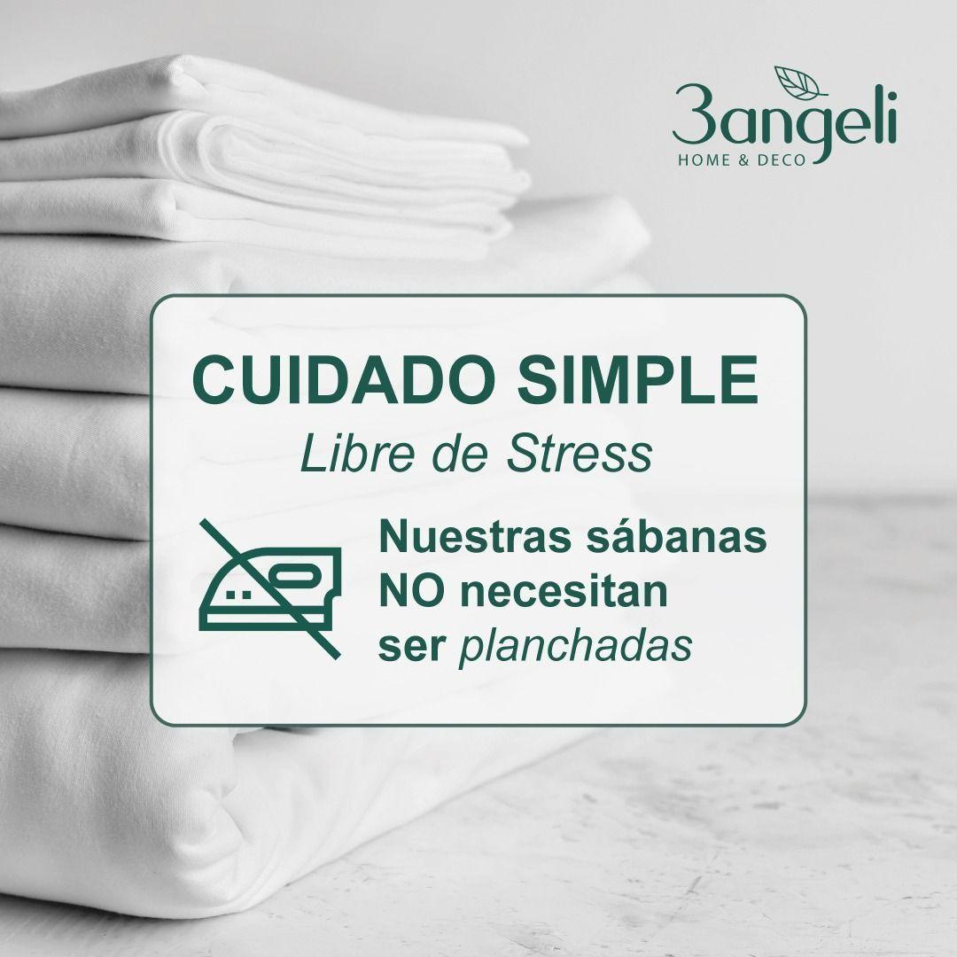 Sábanas Lujo Serie 1800 2 Plazas Celeste 3angeli-4