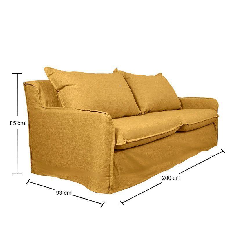 Sofá Rehue Chenille Azafran 3C-3