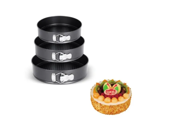 Set 3 Moldes Antiadherentes Desmontables Repostería Tortas-1