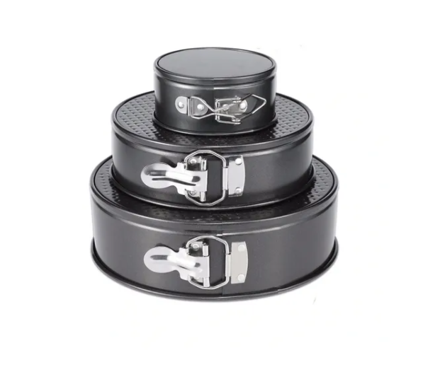 Set 3 Moldes Antiadherentes Desmontables Repostería Tortas-4