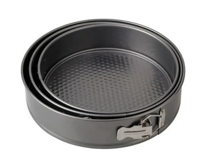 Set 3 Moldes Antiadherentes Desmontables Repostería Tortas-2