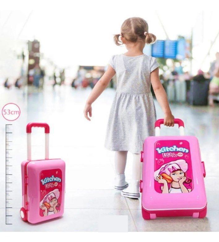 Maleta Cocina Maletin Rosa Juguete Didáctico 2 En 1 Niños-5