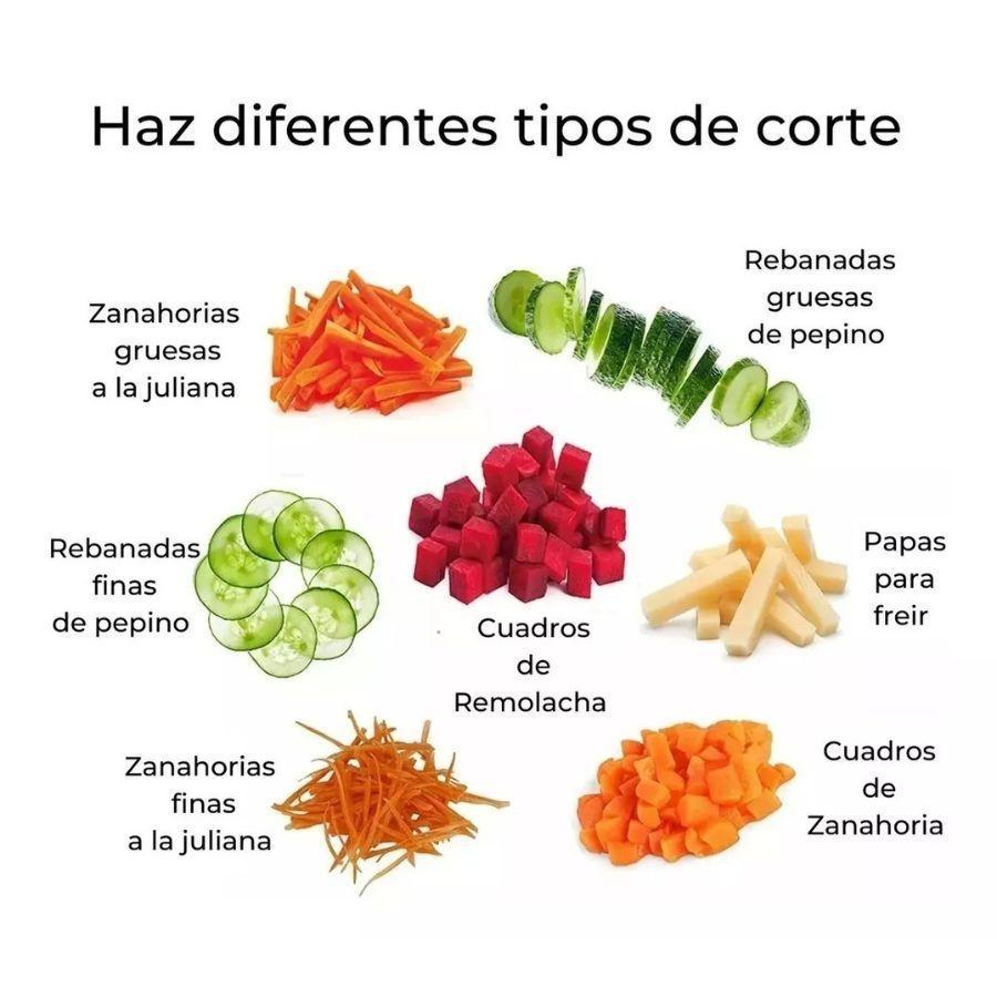 Picador Rebanador Verduras Frutas Rayador -2