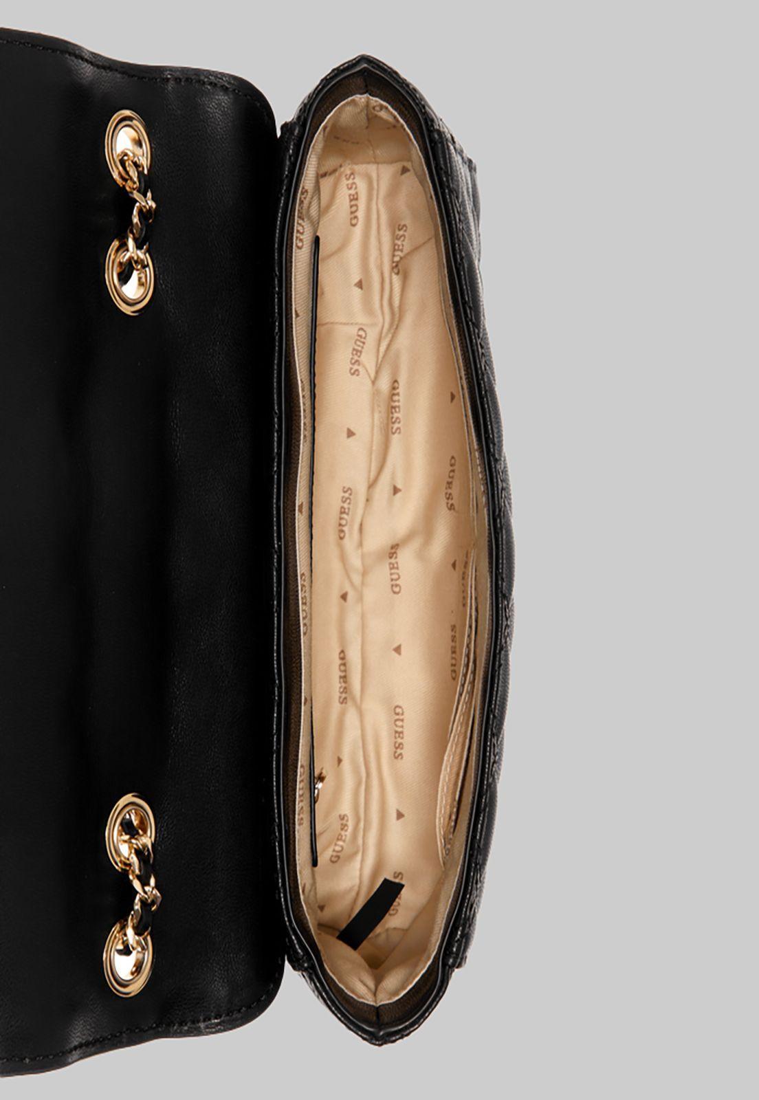 Cartera Guess Kai Convertible Crossbody Flap Bla Negro-3