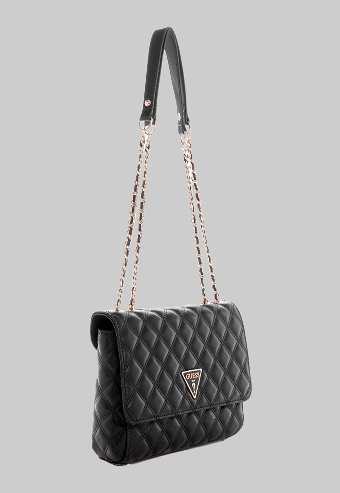 Cartera Guess Kai Convertible Crossbody Flap Bla Negro-1