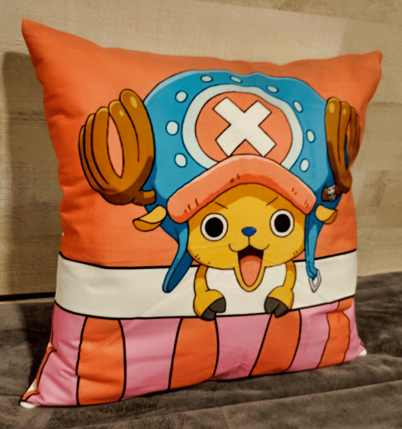 Cojín Felpa 45x45 cm De Mugiwara Tony Chopper Extra Suave -2