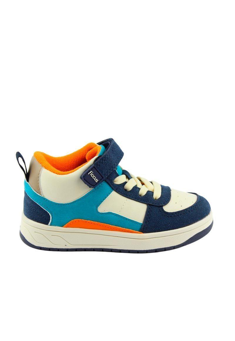 Zapatilla urbana caña velcro elastico a caminar niño 875-0