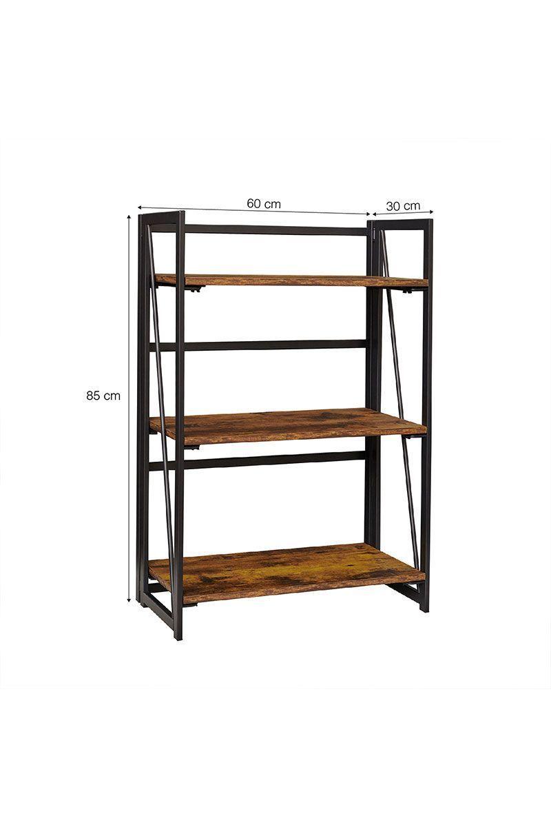 Estante de 3 Niveles de Metal  Café-2