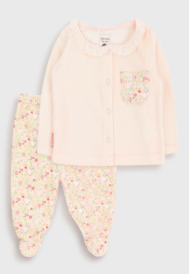 Conjunto newborn niña plush 123-0