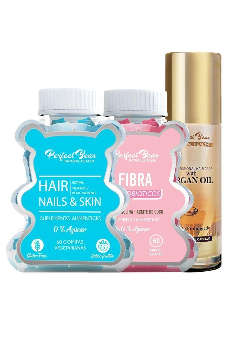 Hair Nail Skin ( Biotina)  + Fibra mas probióticos + Aceite de Argán-0