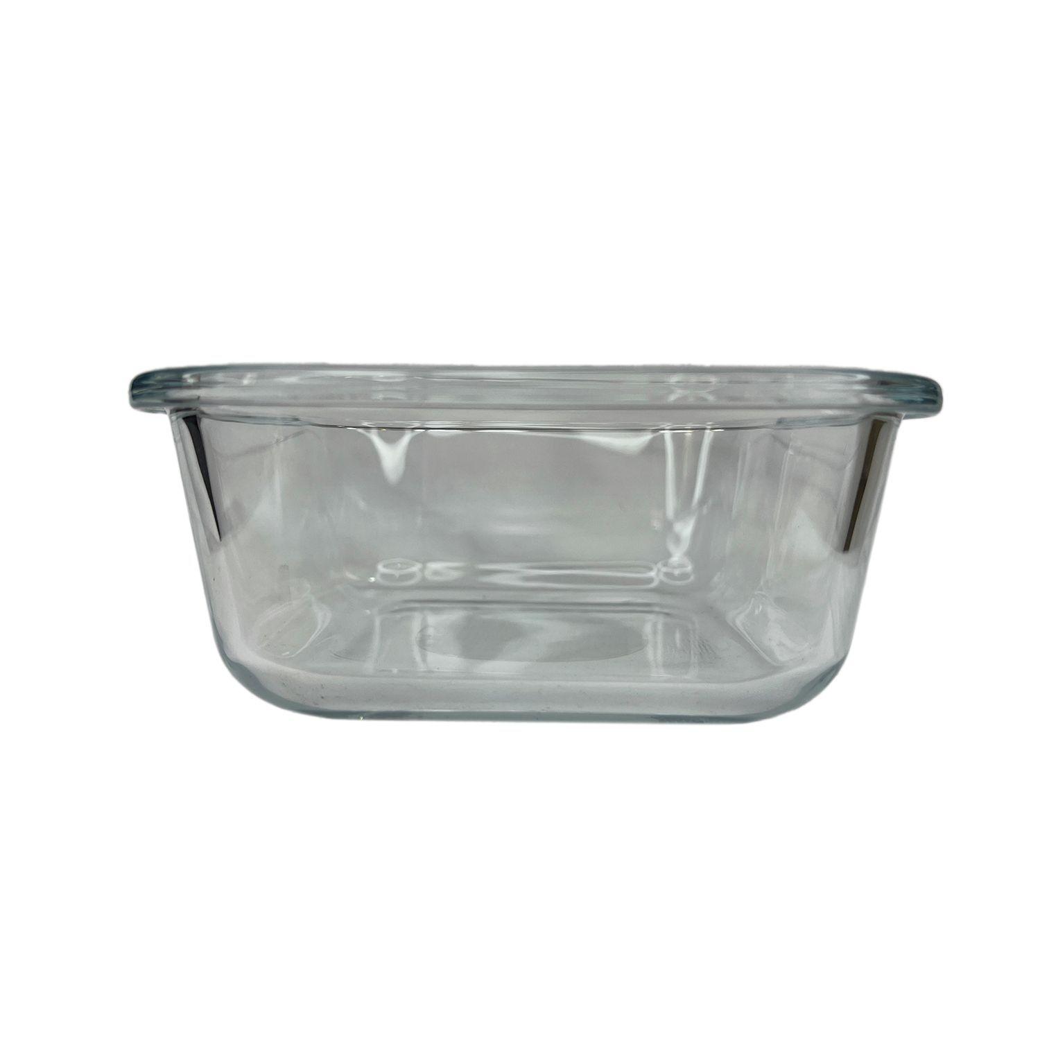 Pack 3 Taper Hermético Cuadrado de Vidrio 500 ml - Keep-4