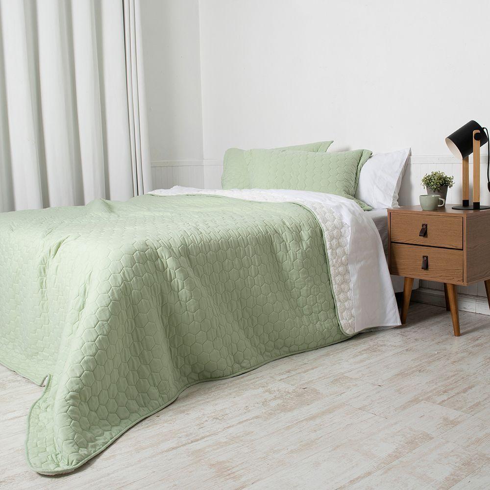 Quilt Sherpa Super King Verde-2