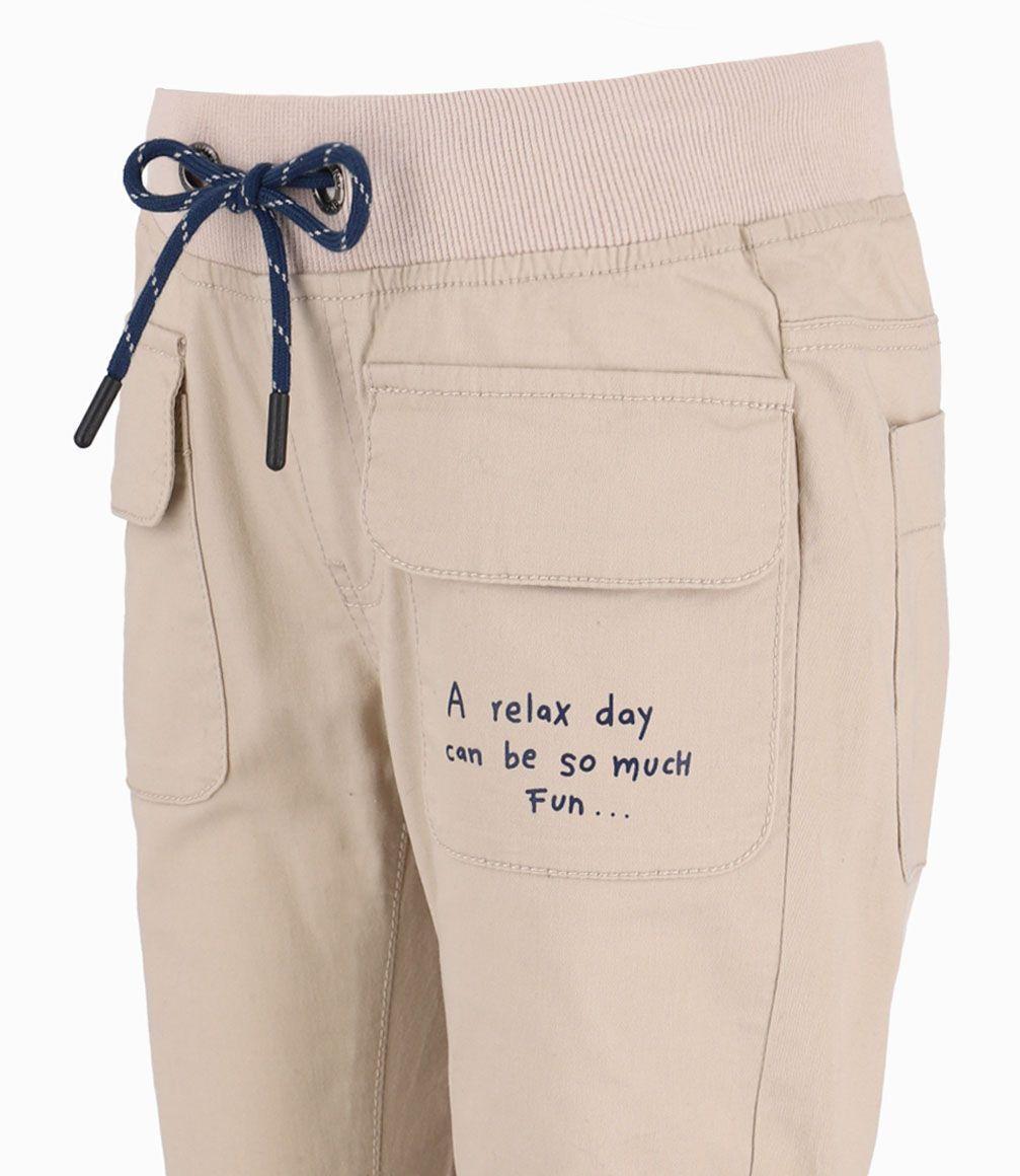 Pantalón Cargo Niño Algodón Beige Black and Blue-2