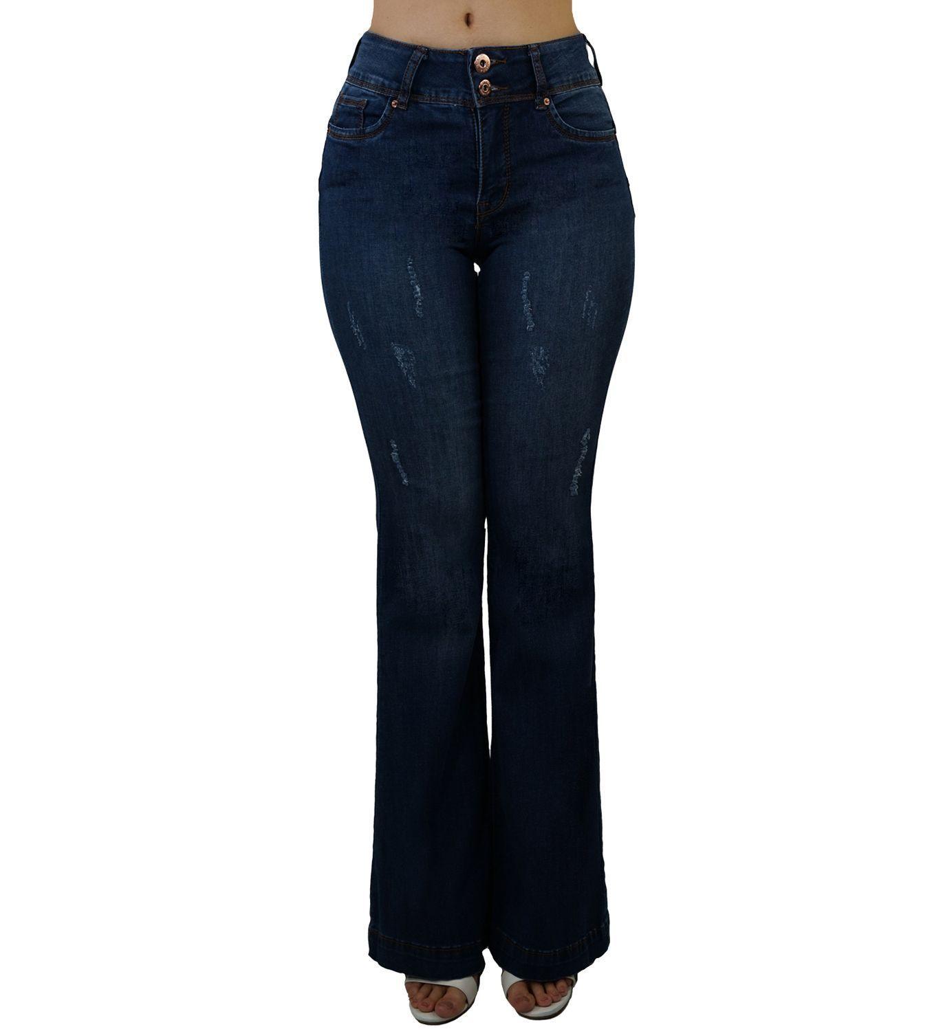 Jeans flare bottom t.a. destroyed-0