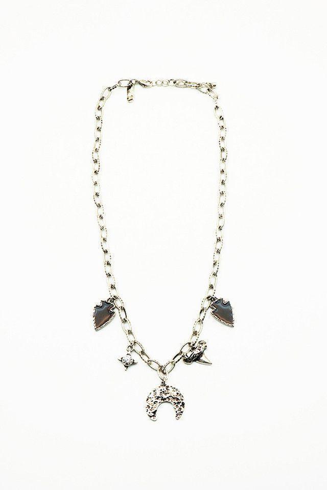 Collar Luna Plateado Humana-0