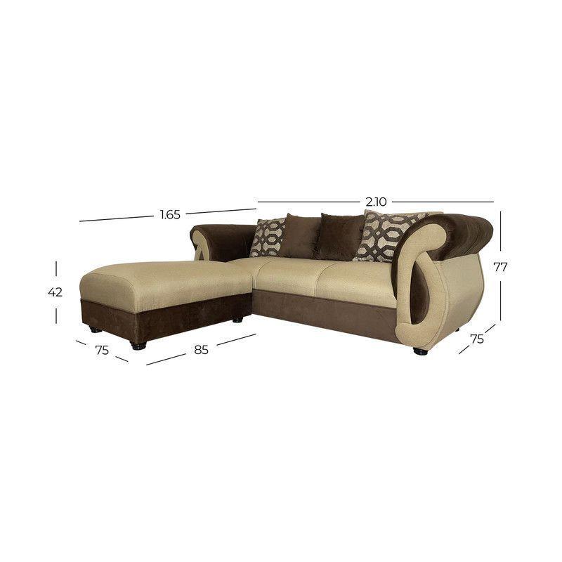Seccional New Dominga Beige 3 Cuerpos-3