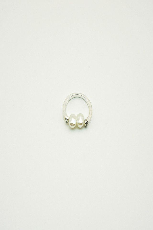 Anillo Doble Plateado i-D-0