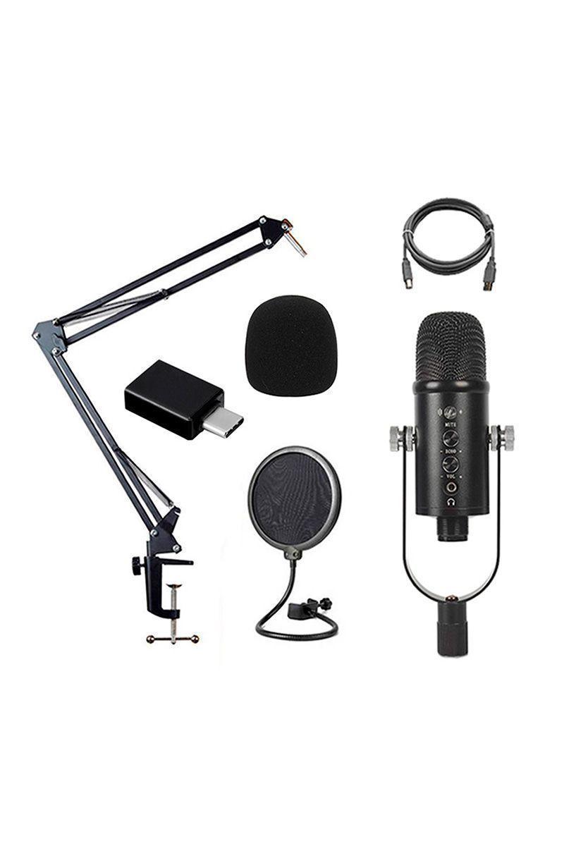 Kit Micrófono Condensador Cardioide BM-86 Negro-0