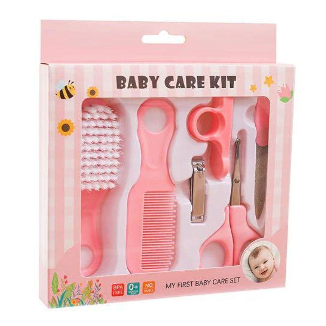 Set de higiene rosado para bebé niña-0