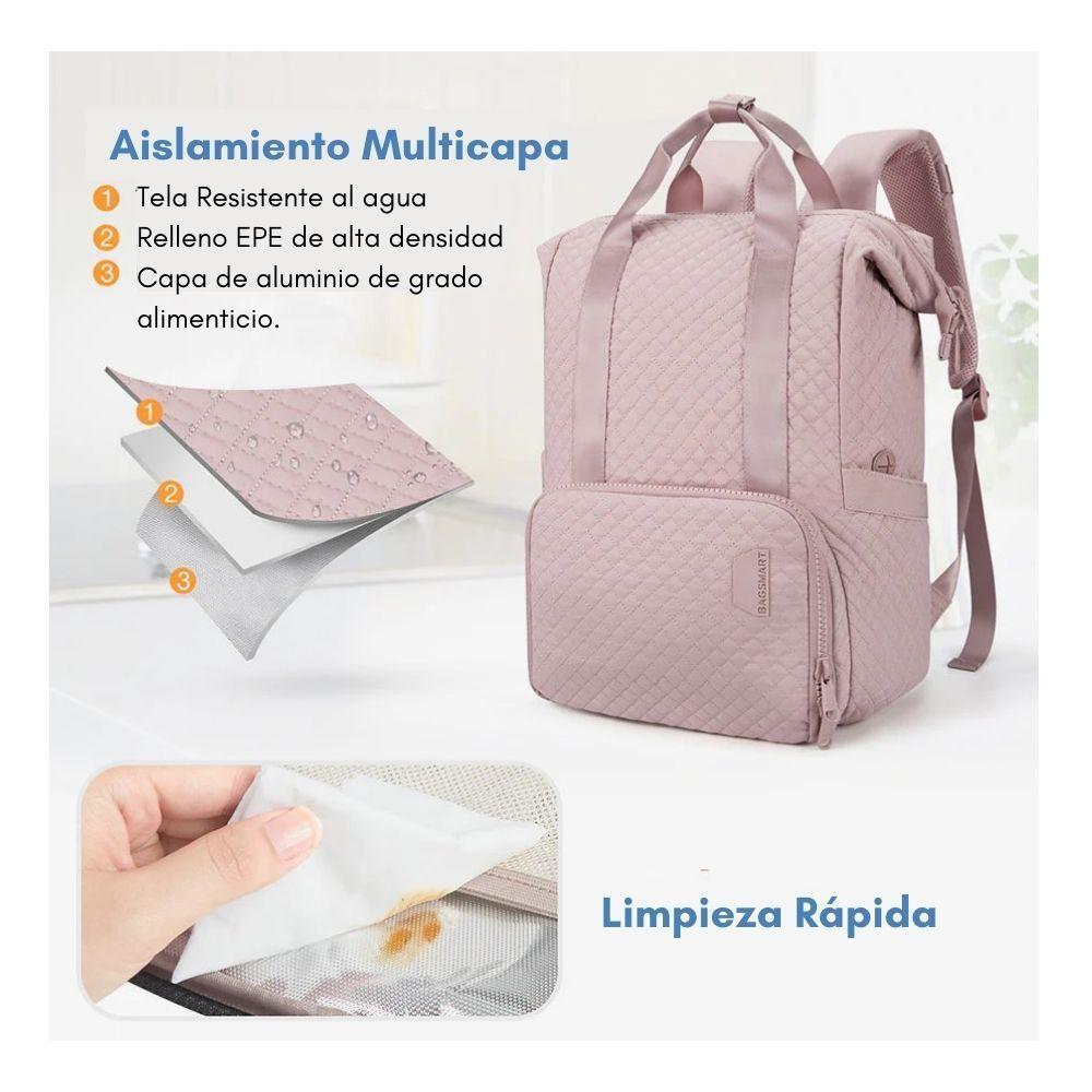 Bagsmart - Mochila con Lonchera Integrada Bonchemin para 15.6" - Rosado-5