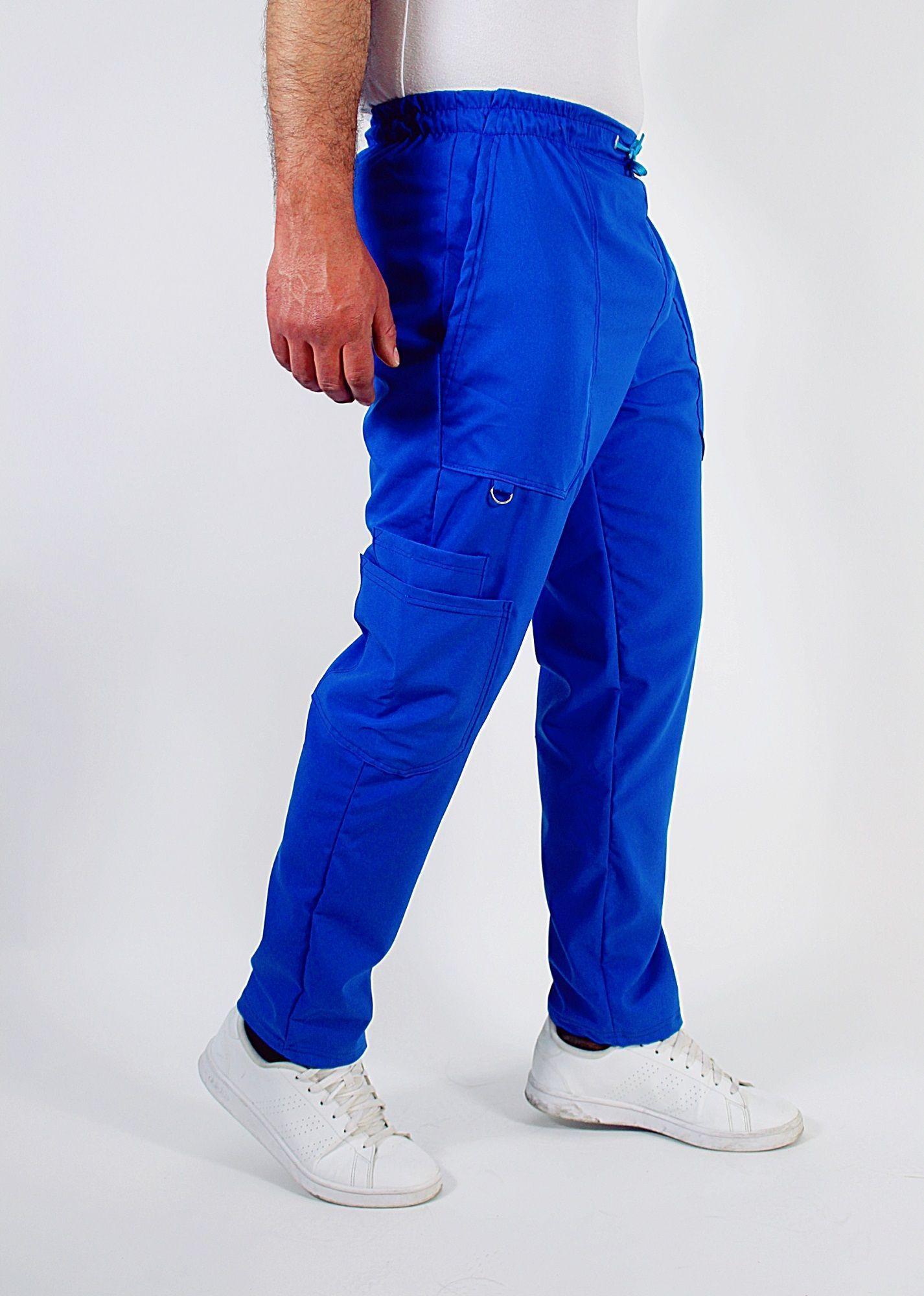Pantalón Clínico Recto Antibacterial y Antifluidos Azul Náutico-4