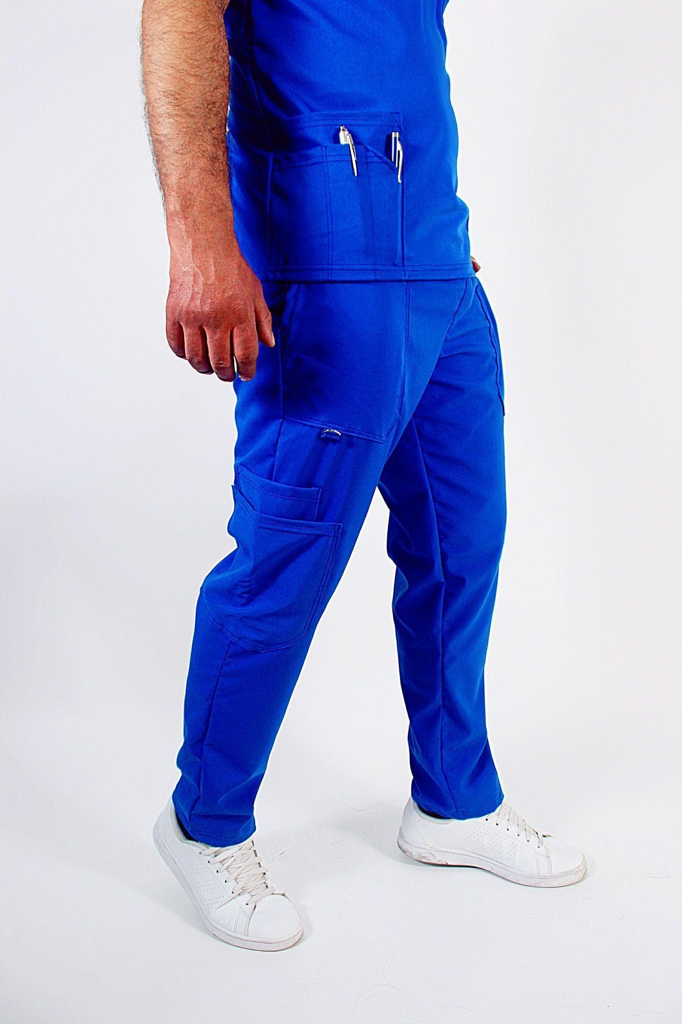 Pantalón Clínico Recto Antibacterial y Antifluidos Azul Náutico-0