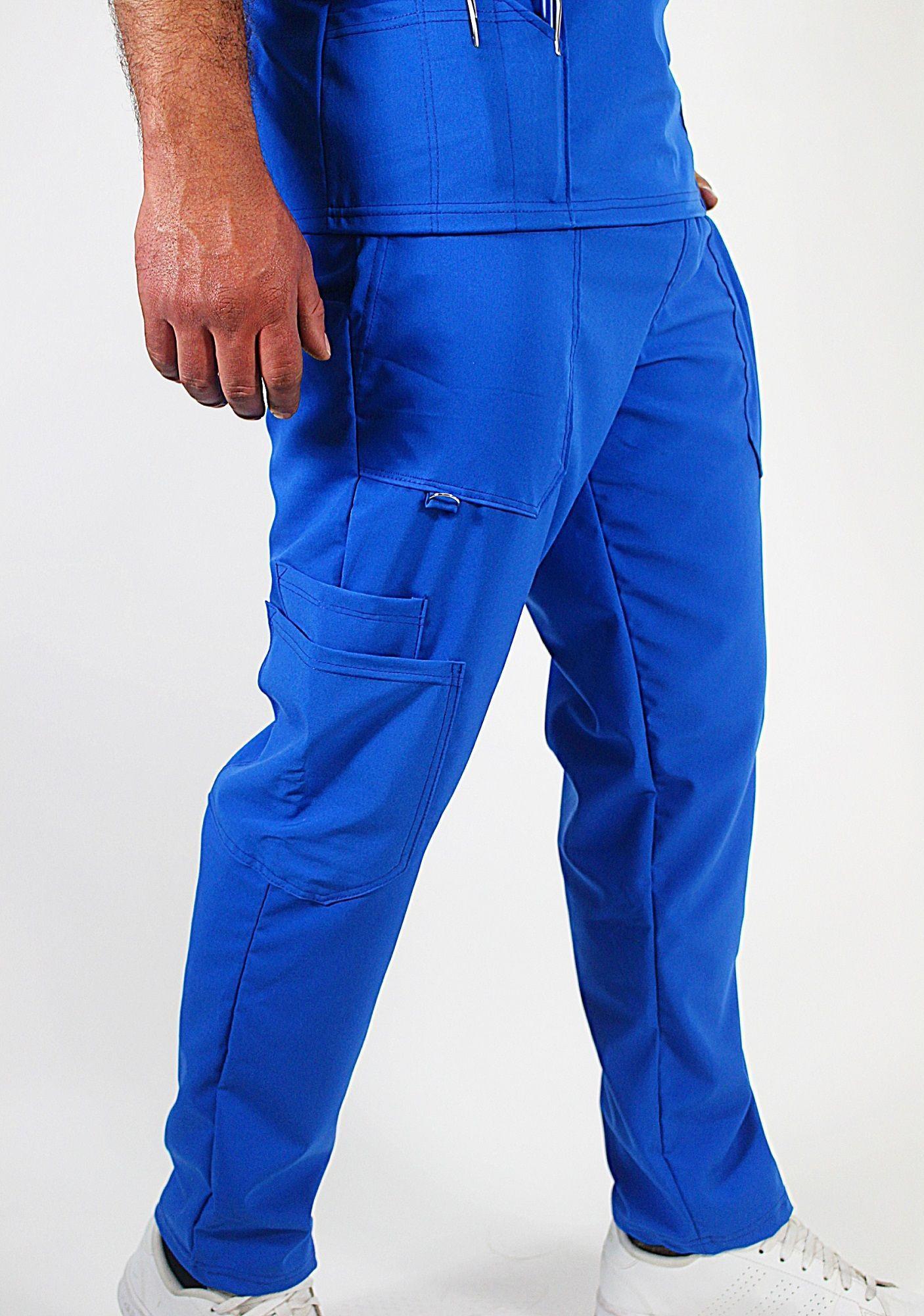Pantalón Clínico Recto Antibacterial y Antifluidos Azul Náutico-1