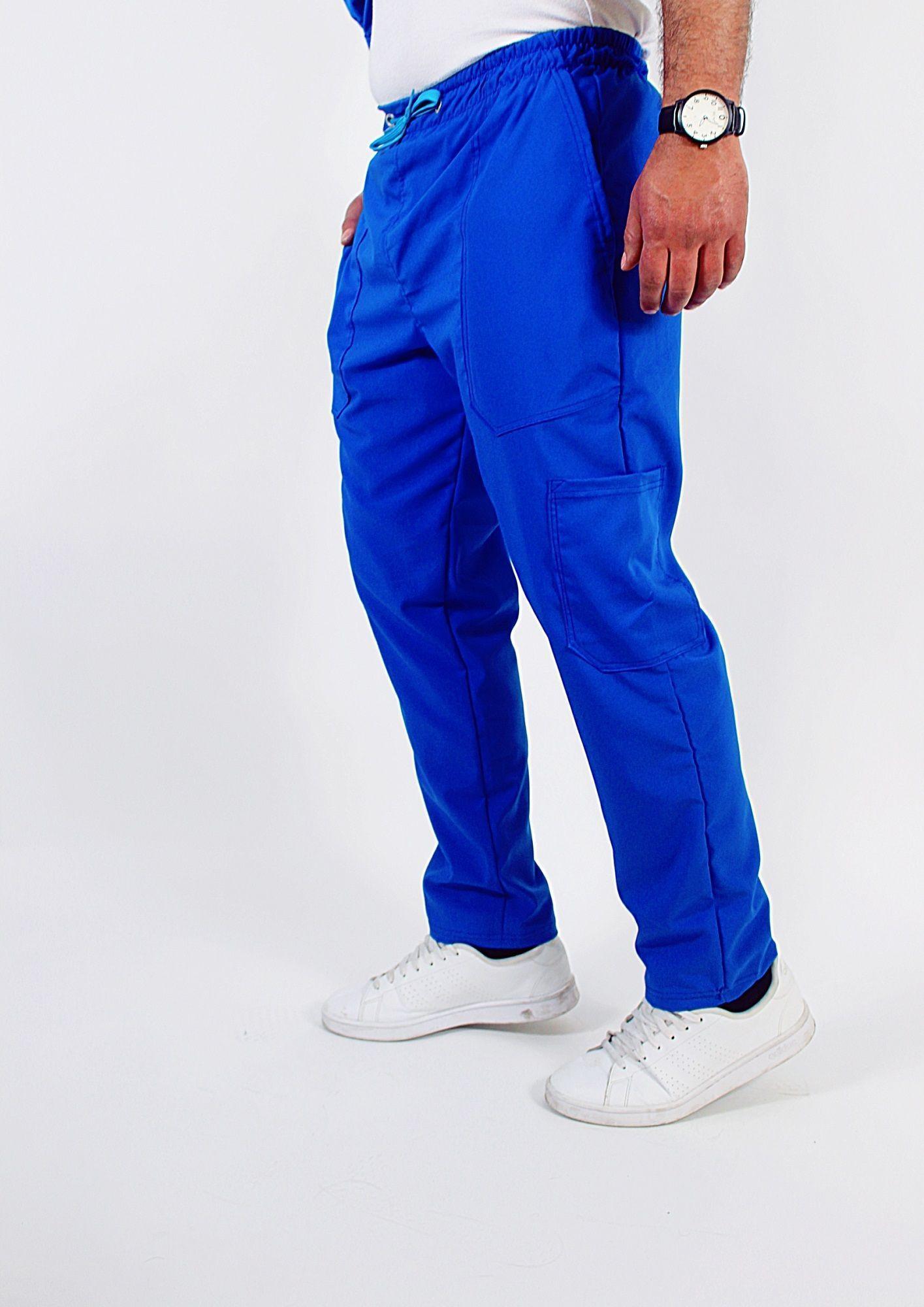 Pantalón Clínico Recto Antibacterial y Antifluidos Azul Náutico-3