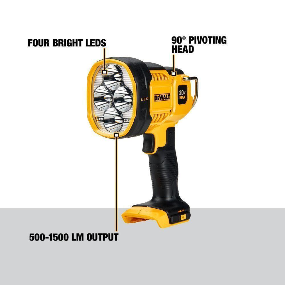 Luz Led Para Trabajo 20V Sin Batería Dcl043 Dewalt-2