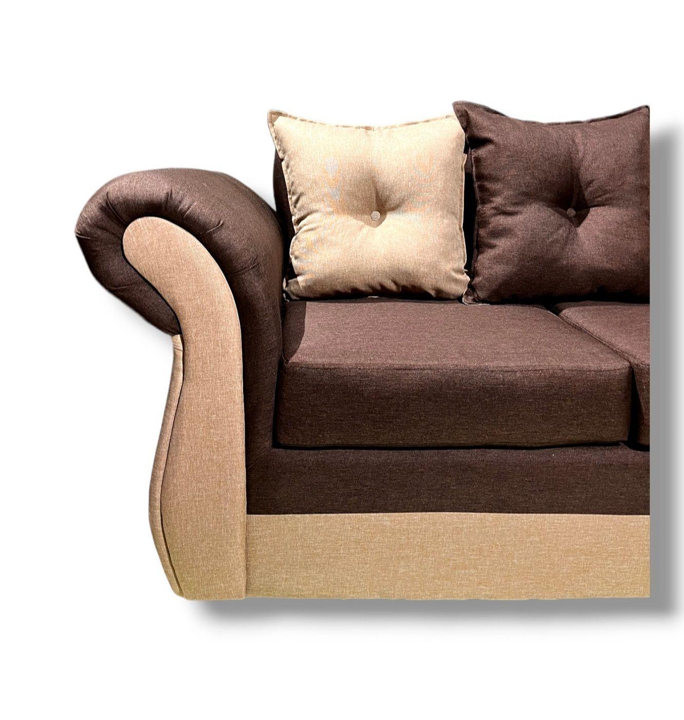 Seccional 5 cuerpos marsella bicolor lino café beige-2