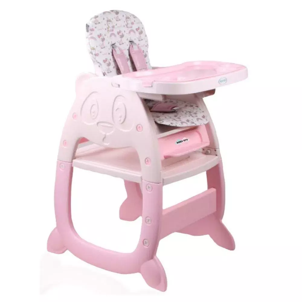 Silla de comer 3 en 1 voyage panda pink-0