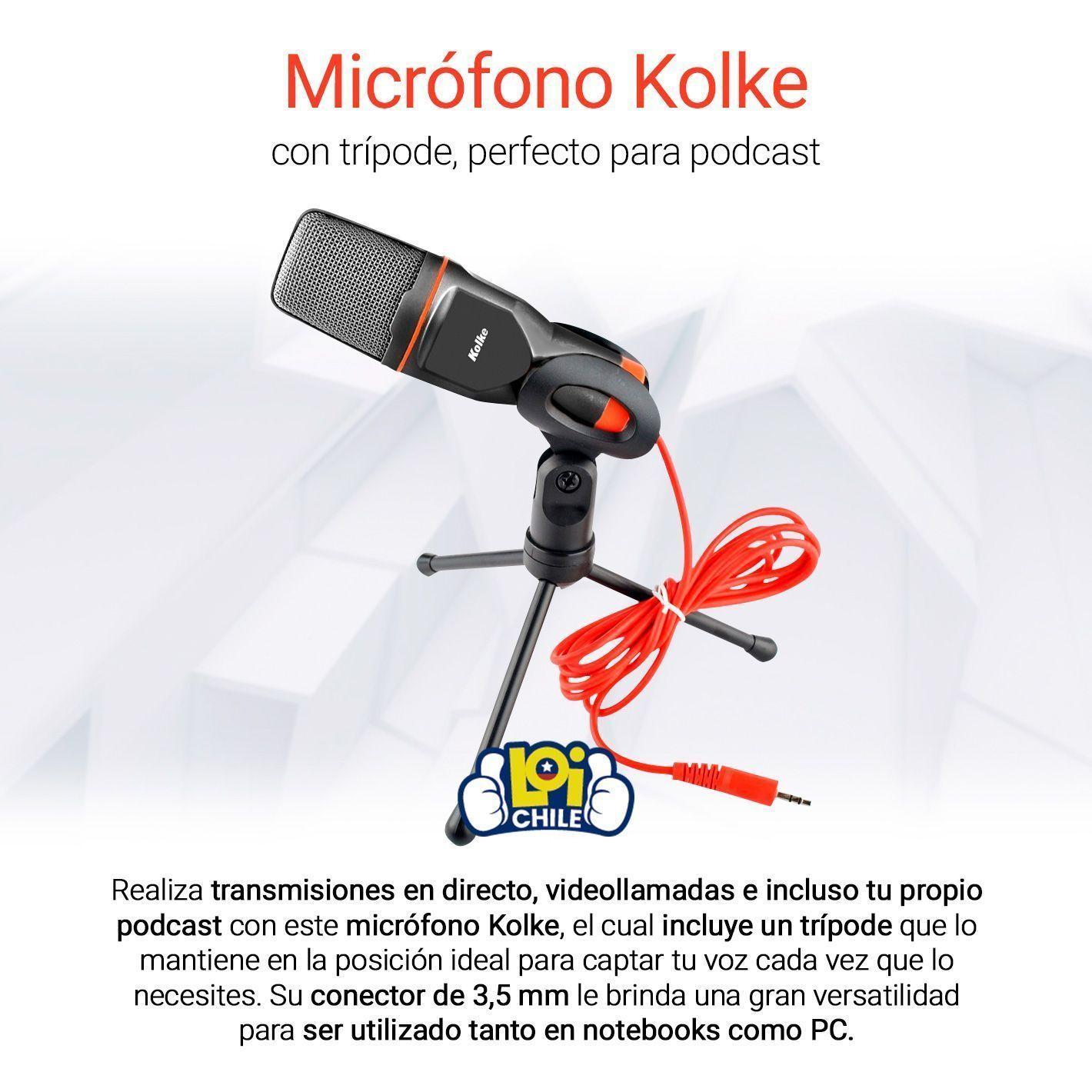 Micrófono Condensador con Trípode Omnidireccional Kolke-1