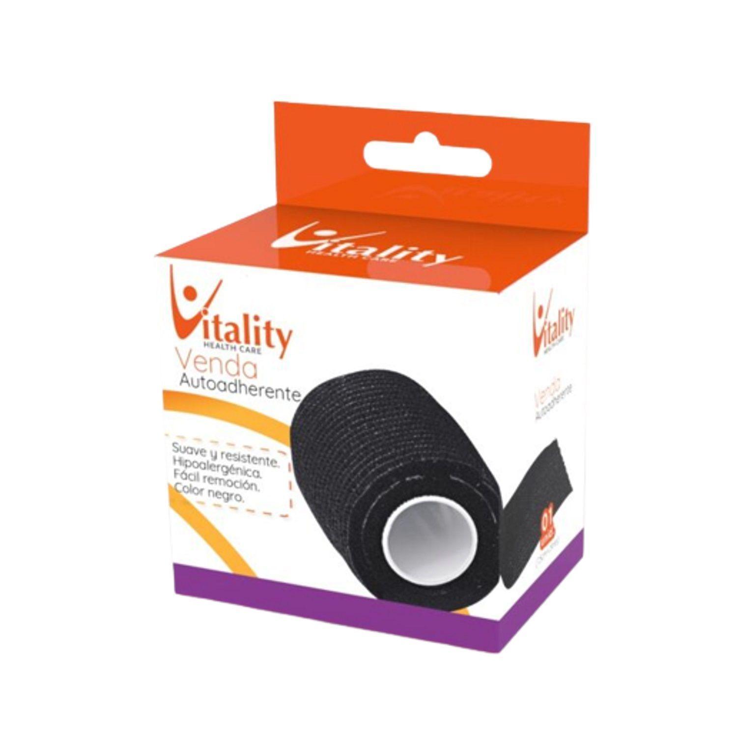 Venda Autoadherente Negro 7,5 cm x 4,5 m Vitality-0