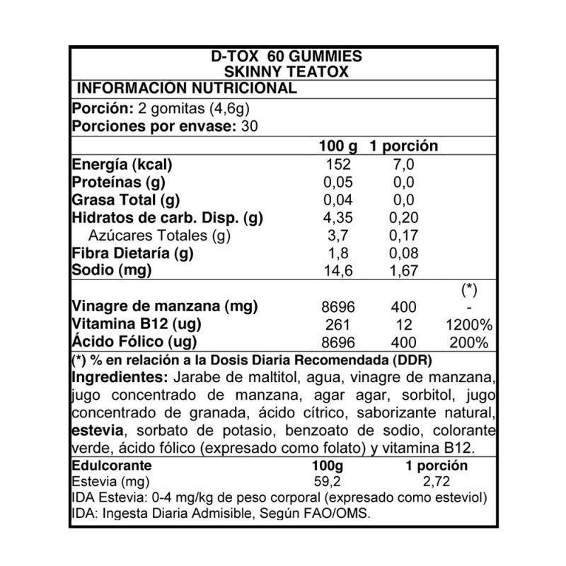 D-TOX  - 60 GOMITAS VINAGRE DE MANZANA -1