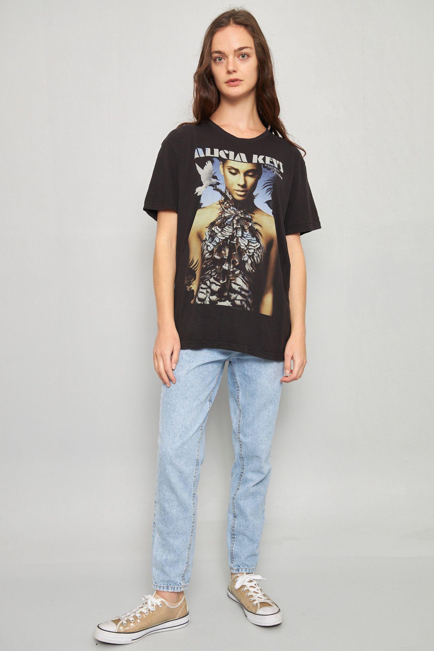 Polera casual reciclado negro nostalgic talla M  -3