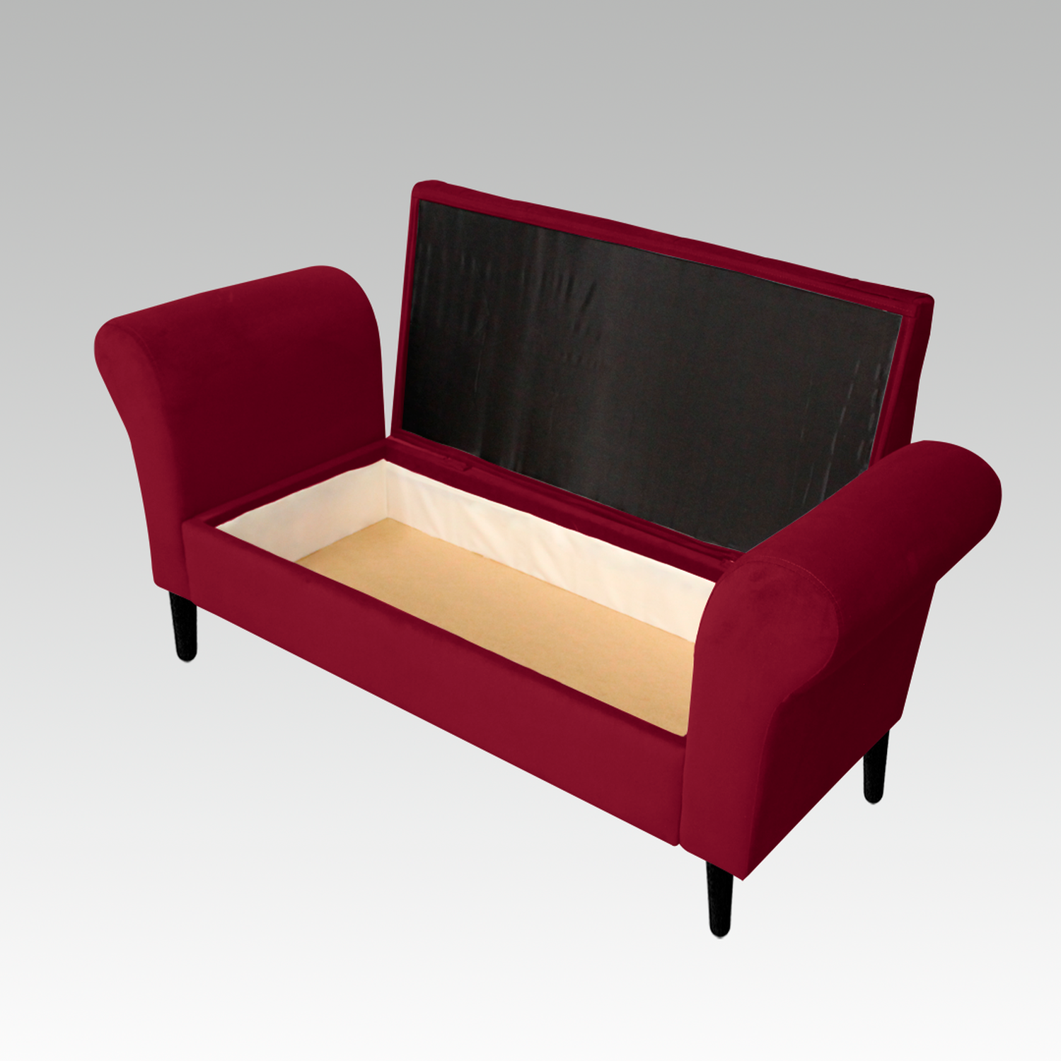 Banqueta Baúl Capitoné 21 Botones Lucerna fucsia-3