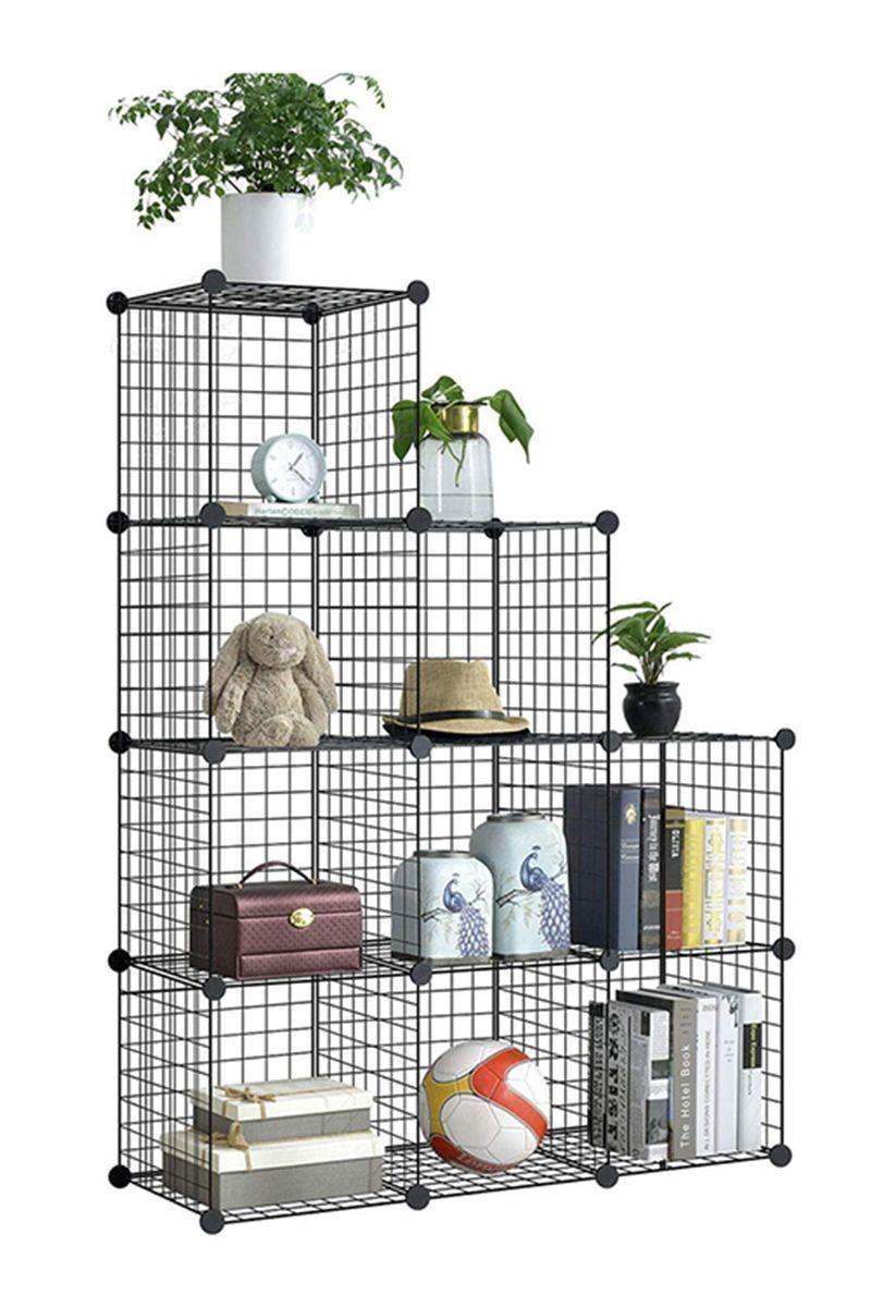 Estante Metal 9 Cubos Negro-0