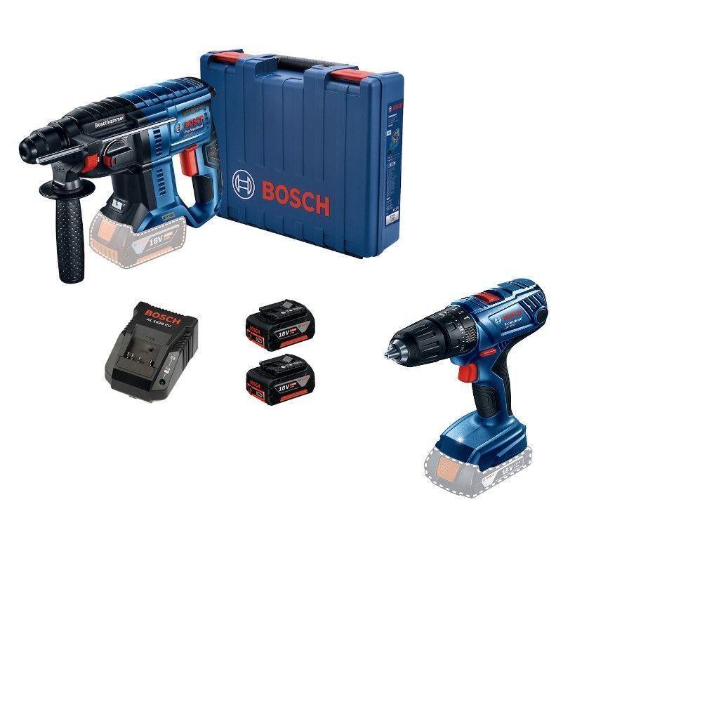 Taladro GSB 180-LI SB + Rtomartillo GBH 180-LI + Bateria, Cargador y Maleta-0