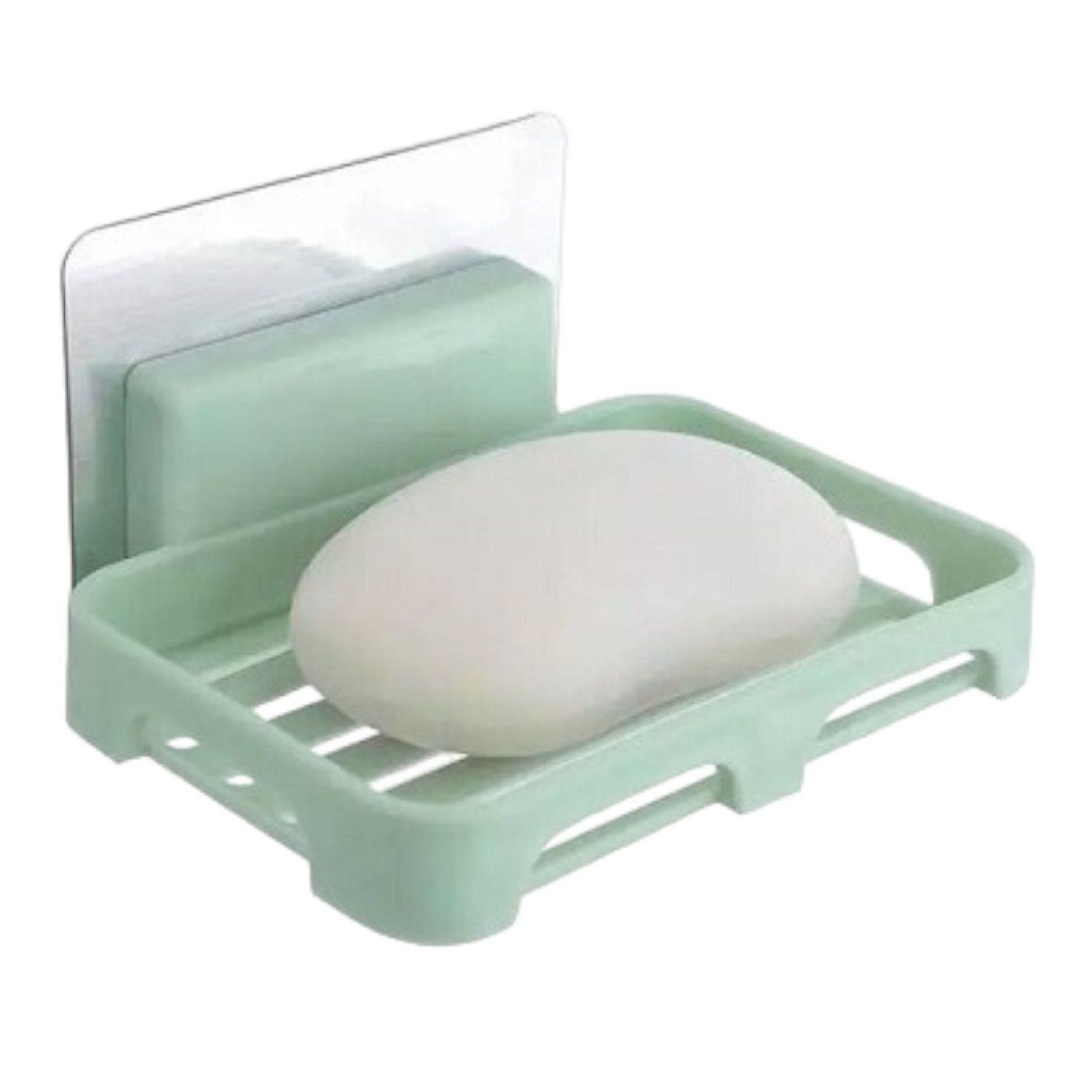 Jabonera Plástica Jabonera Baño Pared Adhesiva-0
