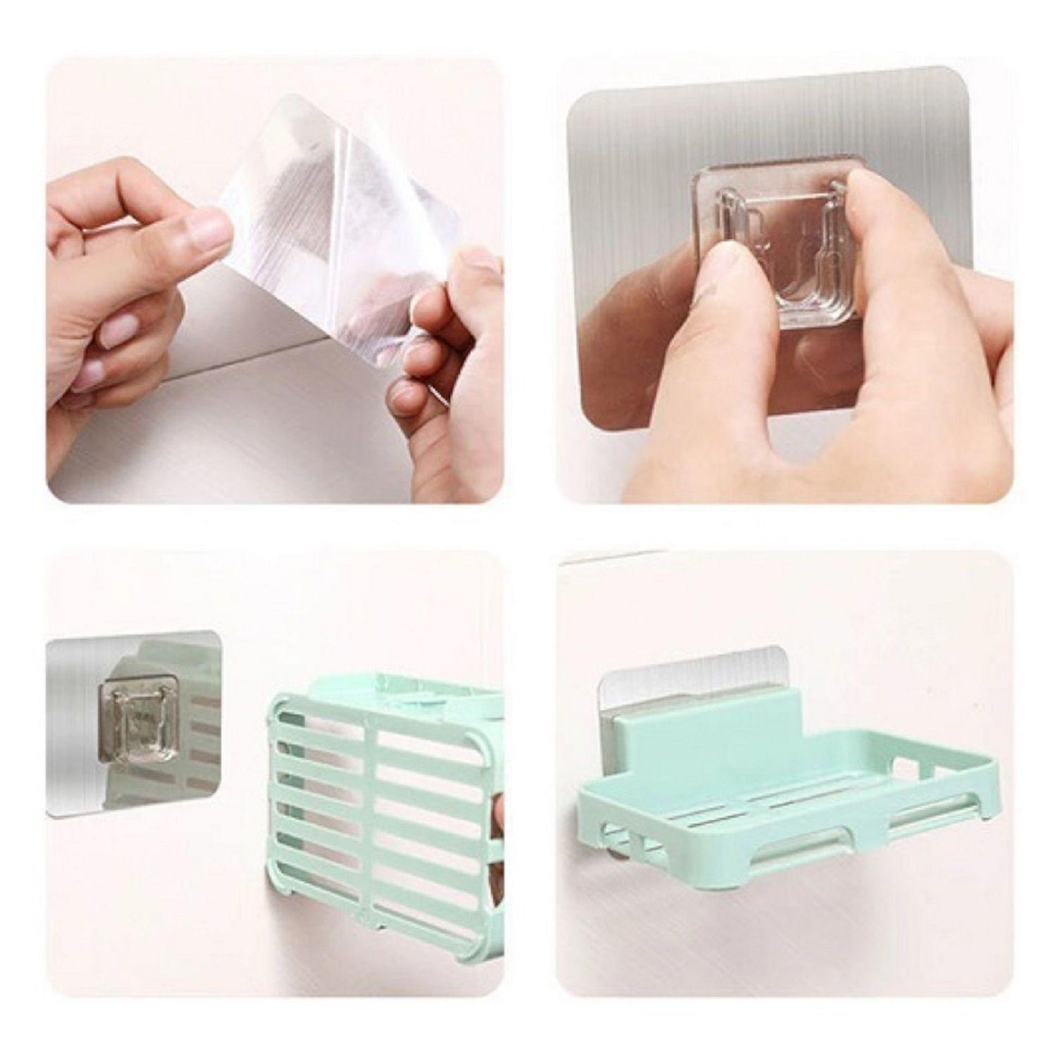 Jabonera Plástica Jabonera Baño Pared Adhesiva-2