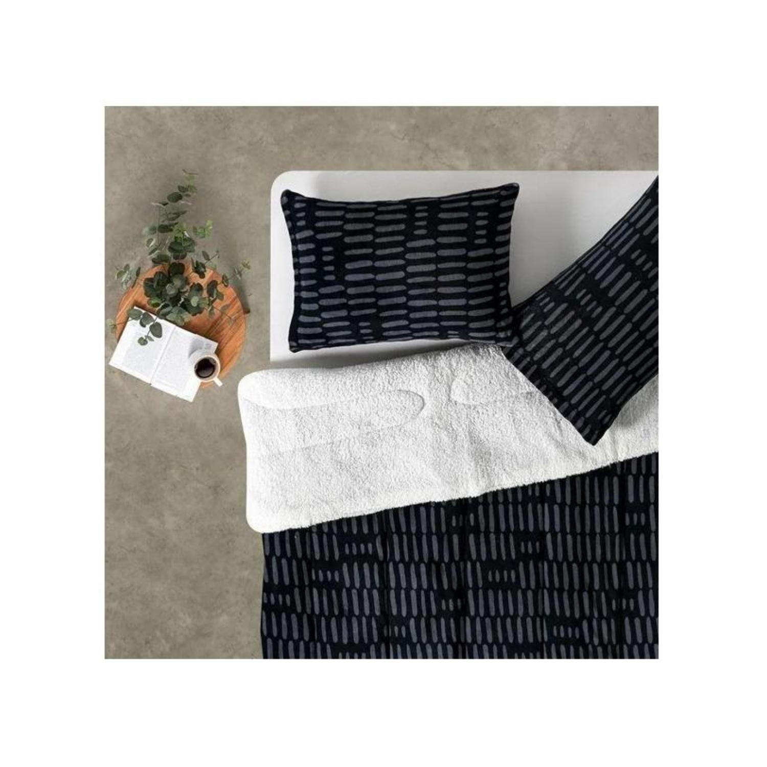 PLUMON INDIVIDUAL (180X240CM  PLAZAS REVERSO SHERPA  AMERICAN FAMILY NEGRO-3