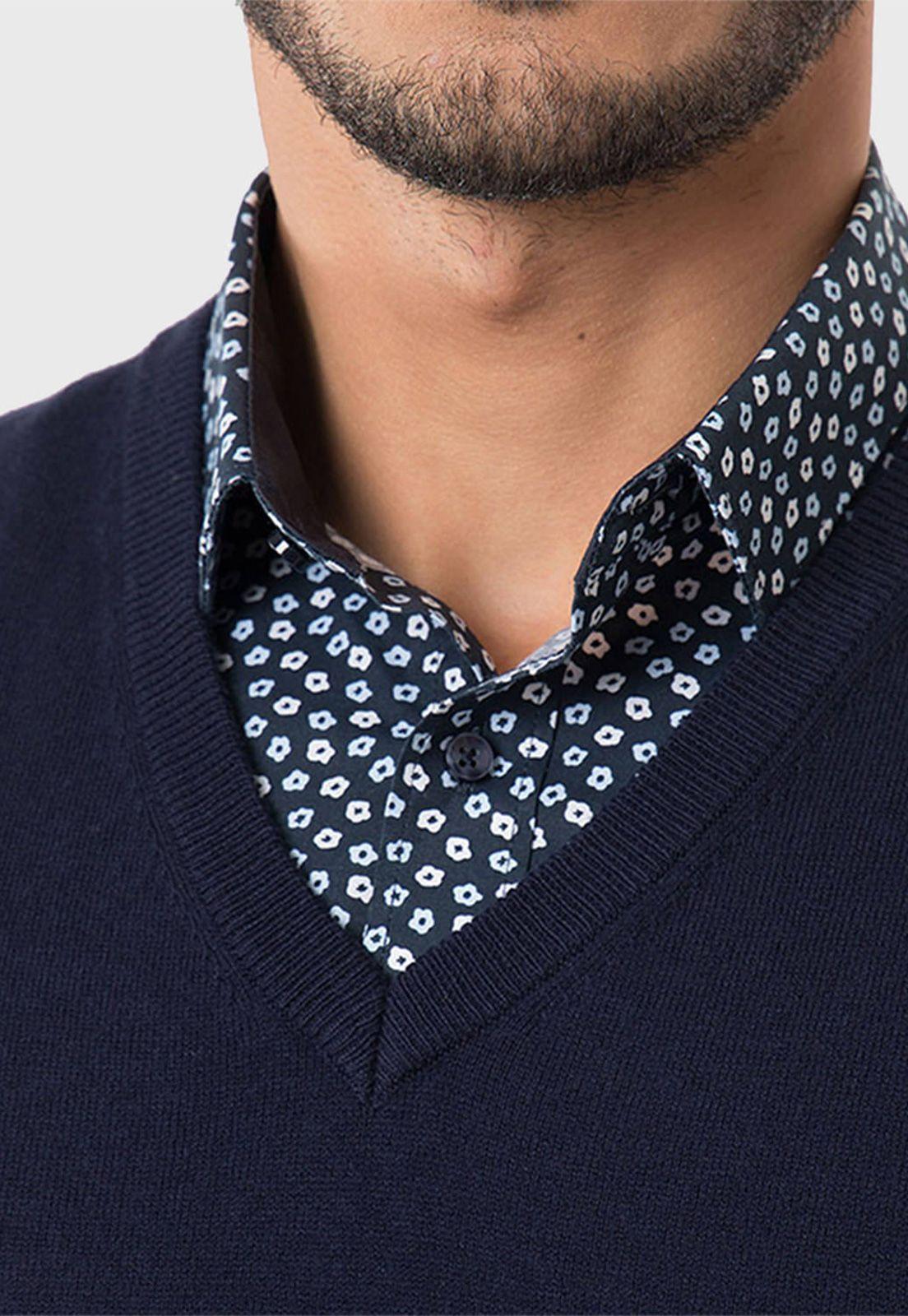 Sweater Casual Garment V-Neck Sin Mangas-2