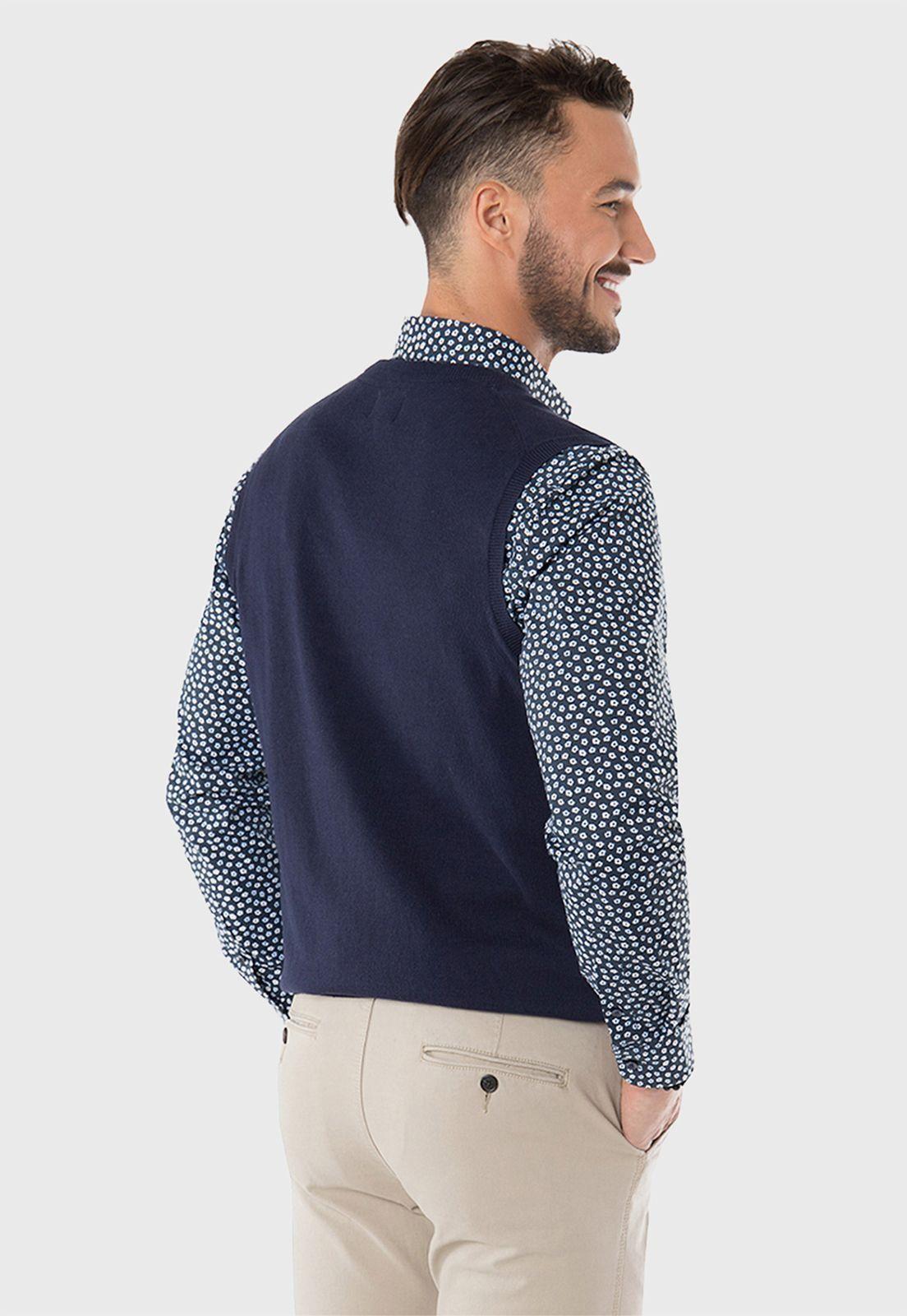 Sweater Casual Garment V-Neck Sin Mangas-1