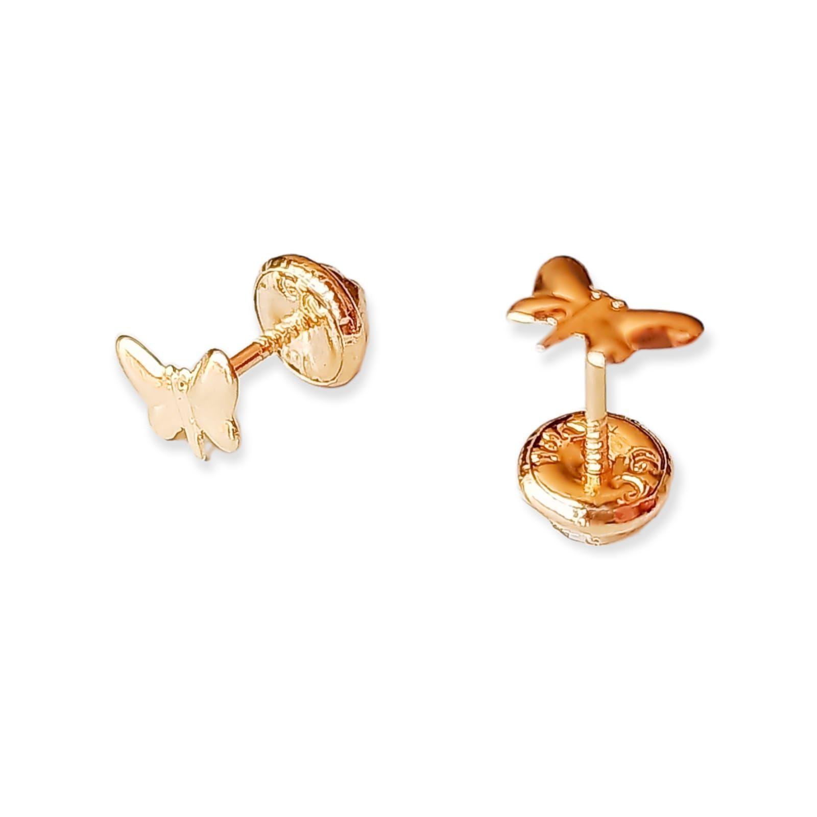 Aros Mariposa Pendientes Helix Tuerca Seguridad 5mm Oro 18k-3