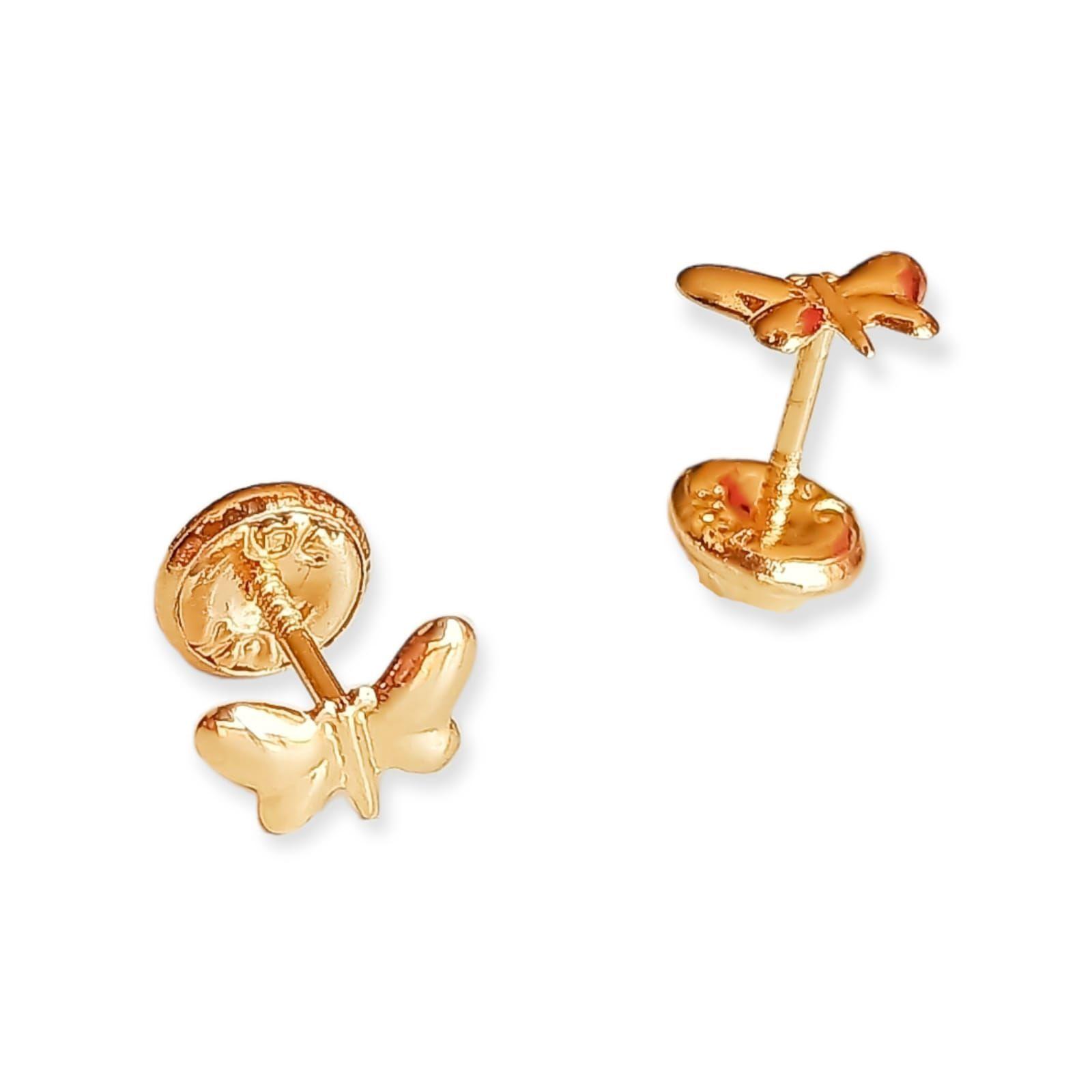 Aros Mariposa Pendientes Helix Tuerca Seguridad 5mm Oro 18k-0