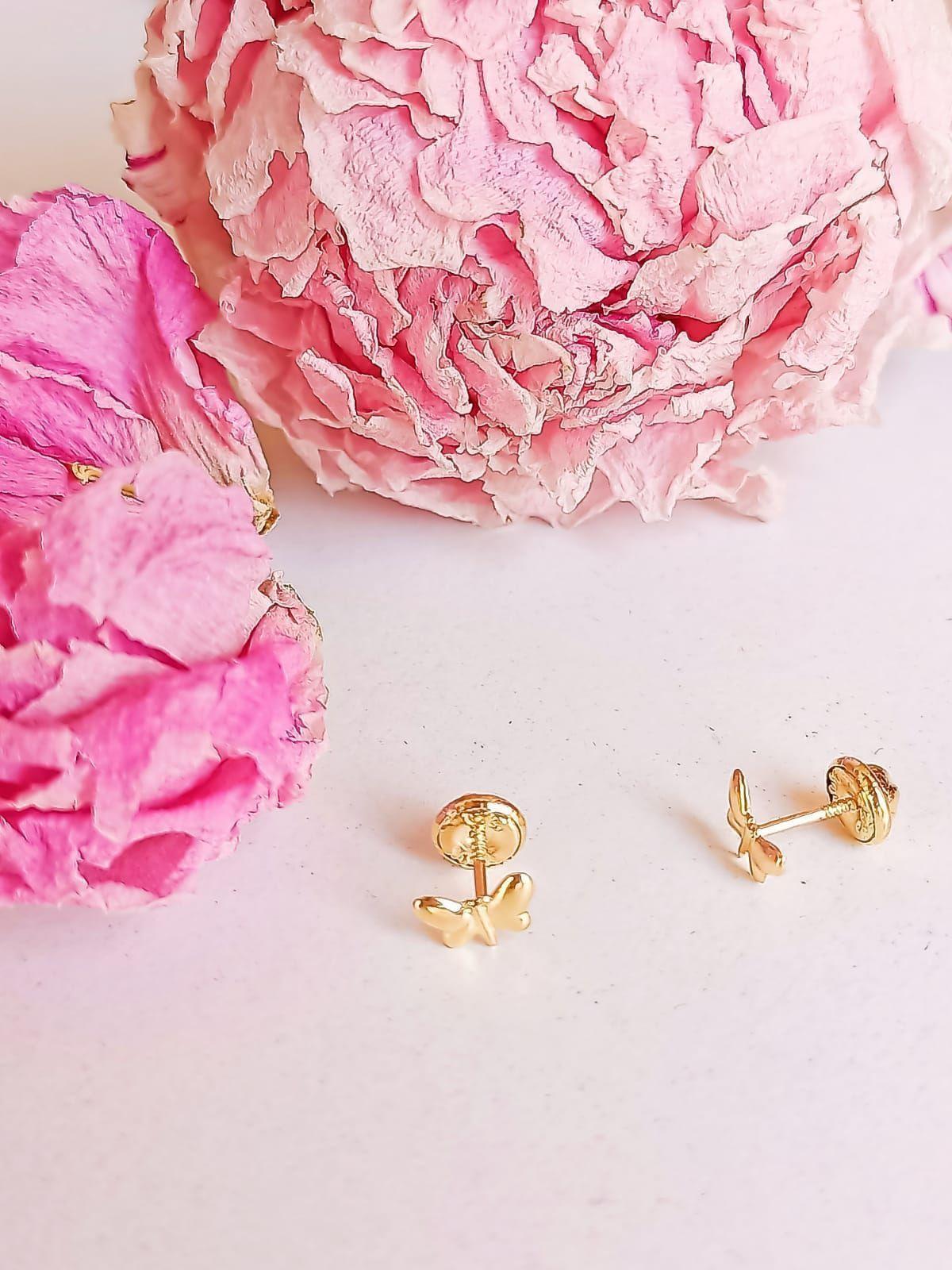 Aros Mariposa Pendientes Helix Tuerca Seguridad 5mm Oro 18k-6