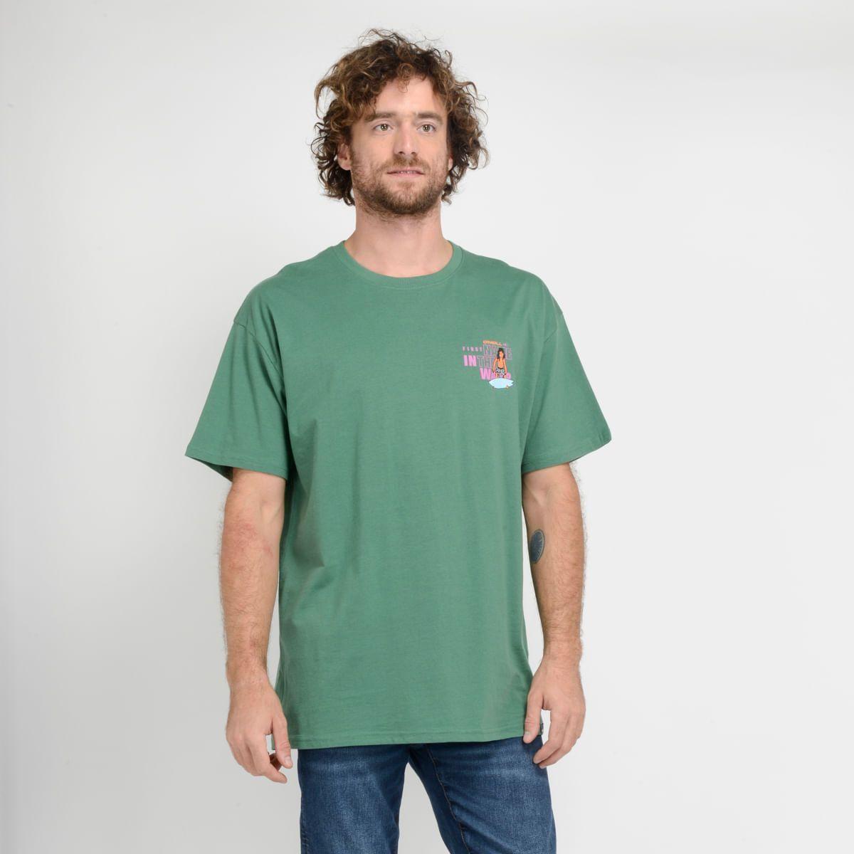 POLERA MANGA CORTA - I23HO065008 VERDE OSCURO-0