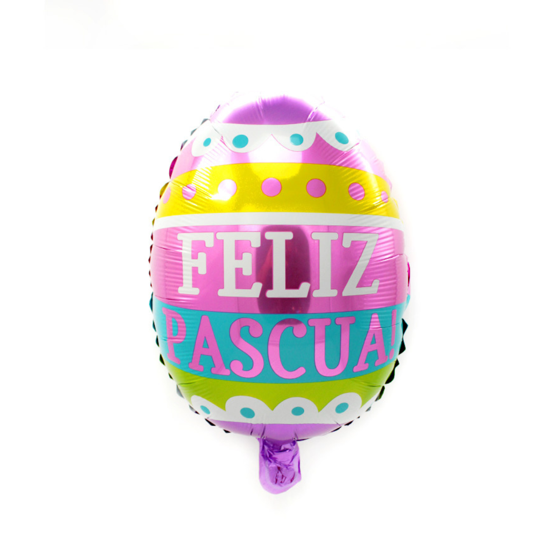 Globo Metalico 32x46 Huevito Feliz Pascua X1 Uni-0