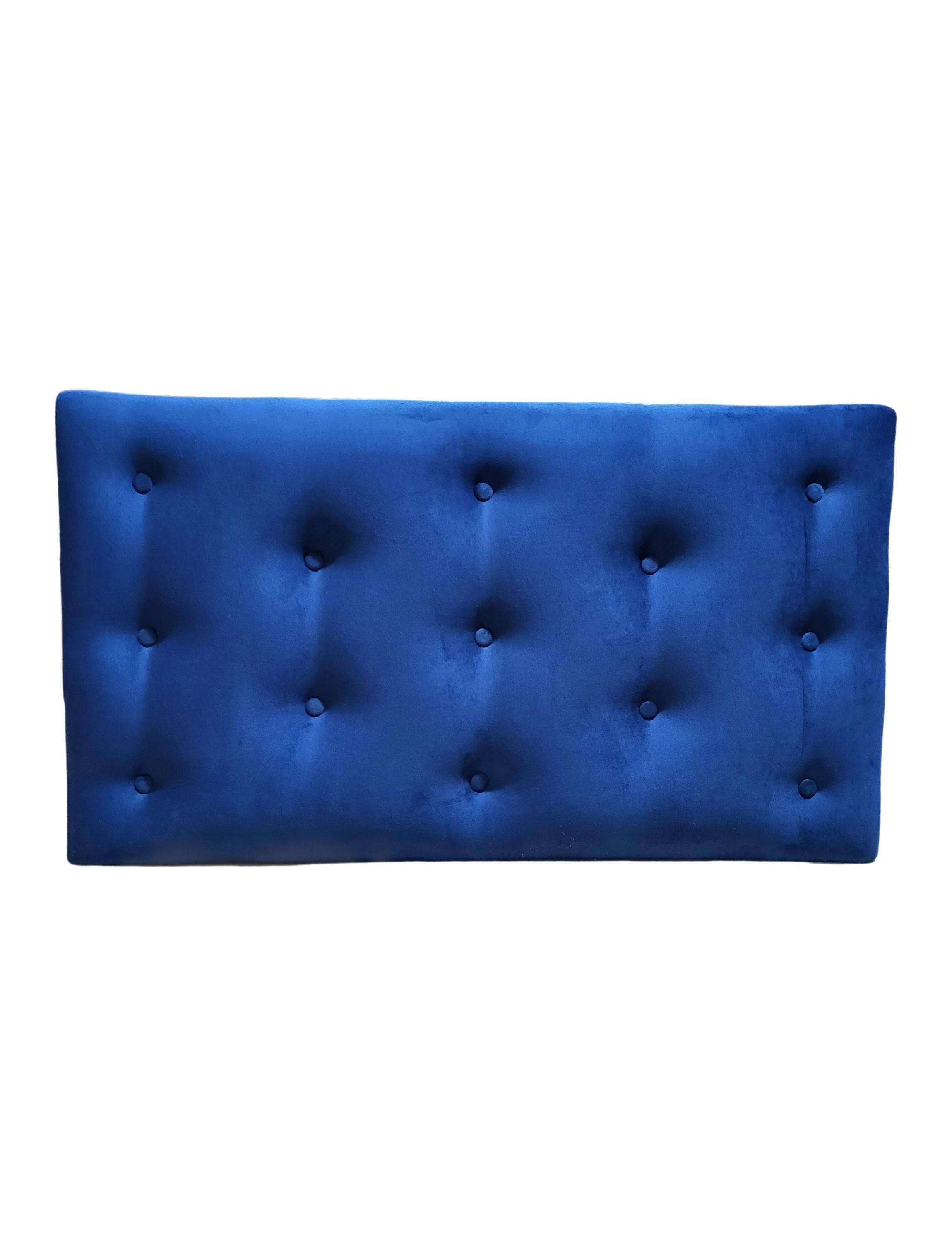 Respaldo 1.5 plazas Azul Marino Felpa Muebles Rimar-0